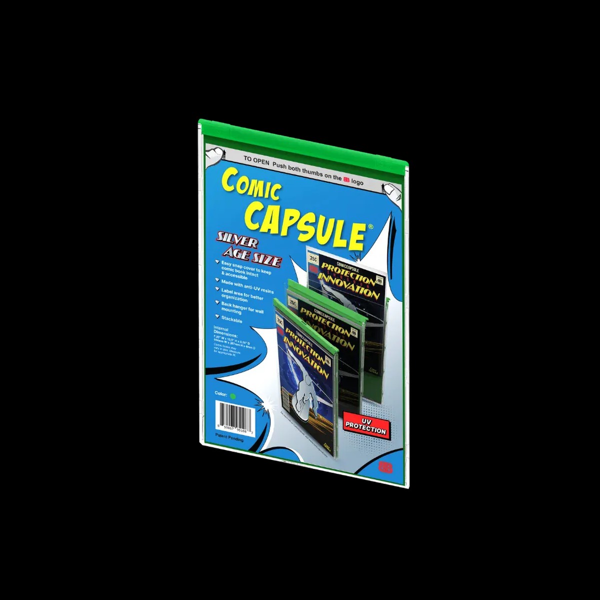 Comic Capsule Silver Age Size - Green