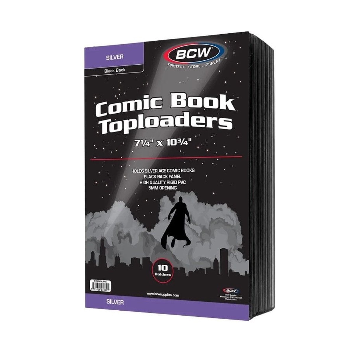 BCW Silver Comic Toploader - Black