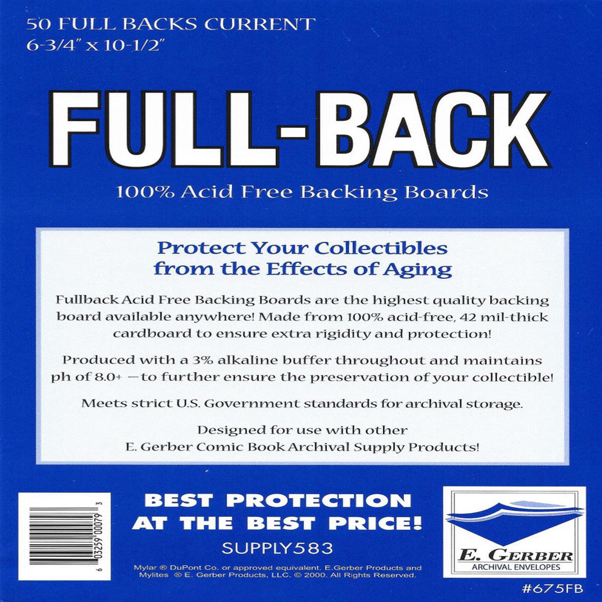 FULL BACK CURRENT COMIC BOARDS- 50 PK
